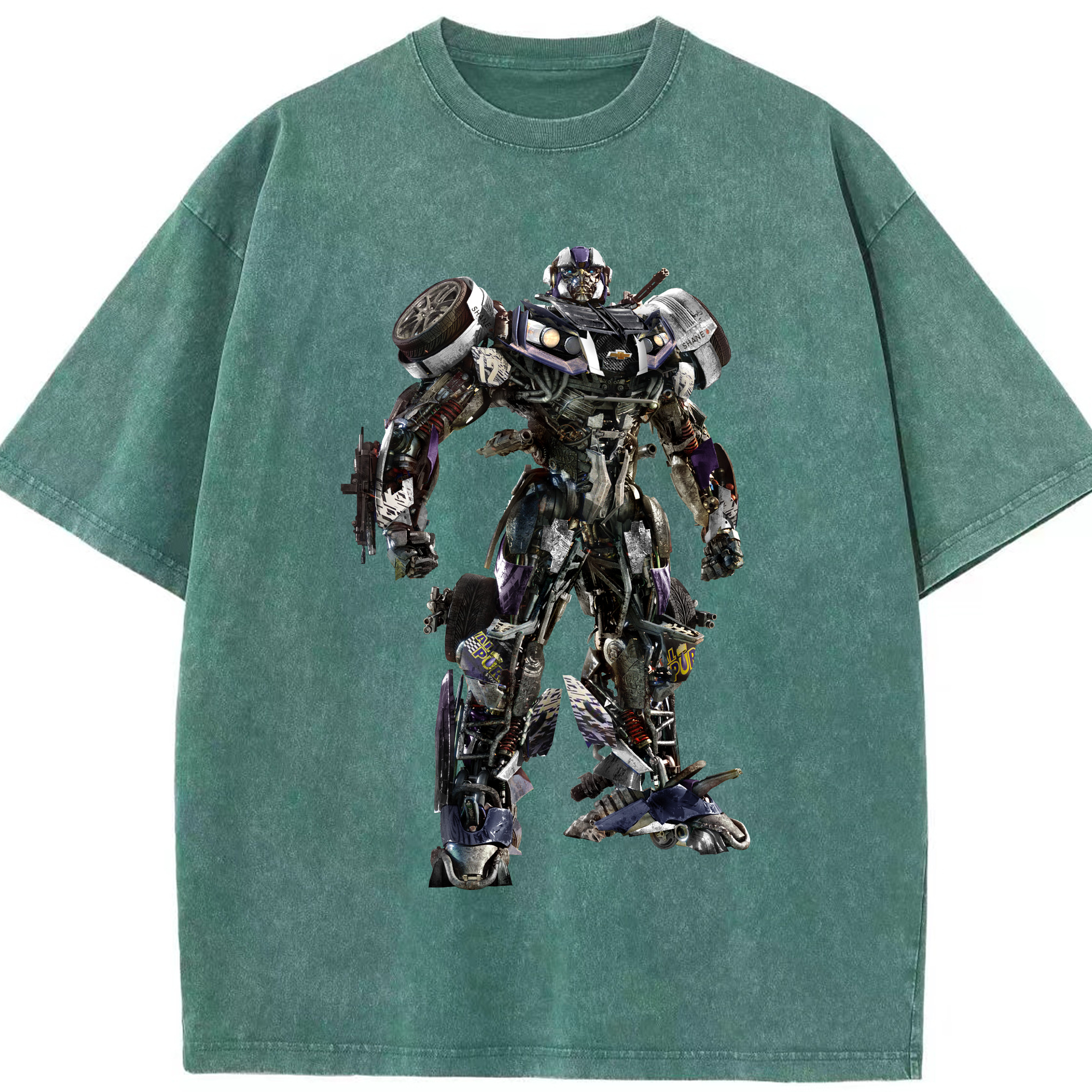 （画像用）  綿100% ヴィンテージ風 半袖Tシャツ（フロントプリント）